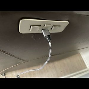 3 seater leather couch with USB ports